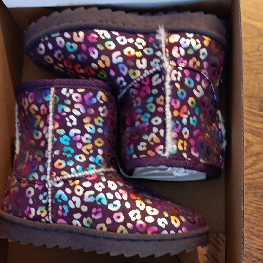 Colorful Leopard Print Kids Boots